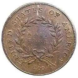 1/2 Cent, Rückseite