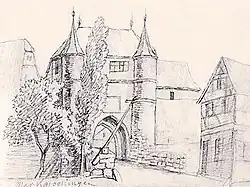 Unteres Tor: im 17. Jh. zerstört und neu erbaut; im 19. Jh. abgerissen