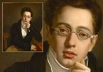 „Schubert-Brille“ Der junge Schubert, Anfang des 19. Jahrhunderts, K-Steg