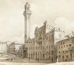 „Blick auf den Palazzo Vecchio“, Arbeit von 1841