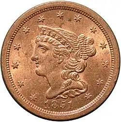 1/2 Cent, Vorderseite