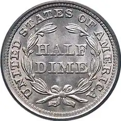 Half Dime von 1857