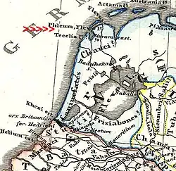 Flevum als Phleum, Flevo, Flevus und Flevum cast.[ellum] (1865)