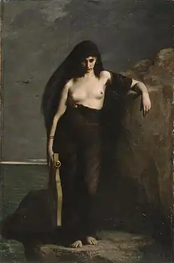 Sappho, Charles Mengin, 1877, Manchester Art Gallery