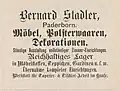 Werbeanzeige der Fa. Bernard Stadler von Juni 1893.