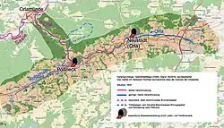 Grafische Darstellung der Gewässer Orla und Kotschau sowie das Abwasserproblem im Jahre 1904