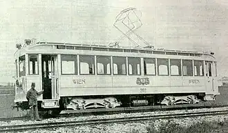 Versuchsform nach Art der Dreiecksbügel bei der Wiener Lokalbahn (1906)