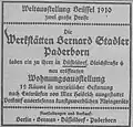 Werbeanzeige der Fa. Bernard Stadler von März 1911