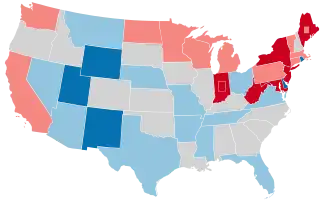 Karte der Wahlergebnisse nach Bundesstaat