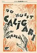 „Du musst Caligari werden“; plakative Anzeige in der Zeitschrift Lichtbild-Bühne