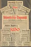 Die „Schwäbische Tagwacht“ und ihre Lokal-Ausgaben, 1930