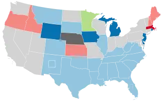 Karte der Wahlergebnisse nach Bundesstaat