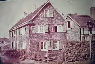 Junkernhäuschen von der Schorberger Straße (1950er Jahre)