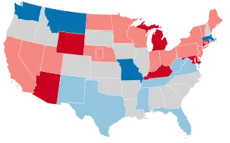Karte der Wahlergebnisse nach Bundesstaat
