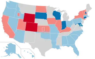 Karte der Wahlergebnisse nach Bundesstaat