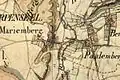 Marienberg auf der Tranchotkarte1805/1807