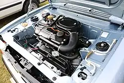 Quer eingebauter Motor (hier Cabrio 1972)
