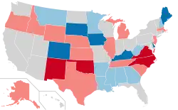 Karte der Wahlergebnisse nach Bundesstaat