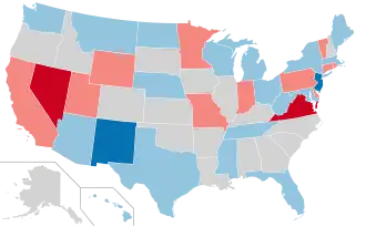 Karte der Wahlergebnisse nach Bundesstaat