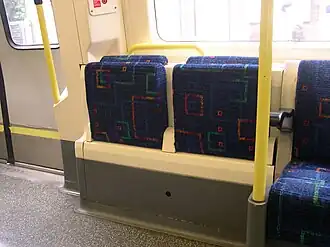 Klappsitze bei der Londoner U-Bahn