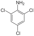 Struktur von 2,4,6-Trichloranilin