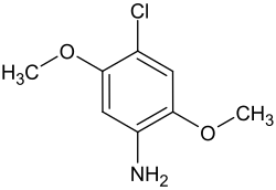 Strukturformel von 2,5-Dimethoxy-4-chloranilin