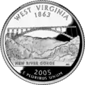 West Virginia state quarter Revers (2005)