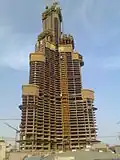 Selbstkletterschalung beim Bau des Burj Khalifa, Dubai, Vereinigte Arabische Emirate