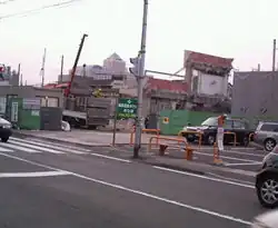 Abbruch des Bahnhofsgebäudes (Januar 2007)