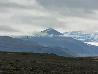 Strútur im Mittelgrund