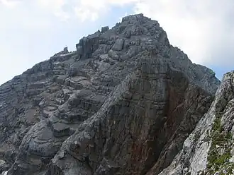 Gipfelaufbau von Norden