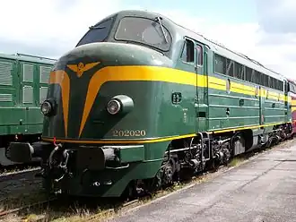 202.020 (ex CFL 1602) im Ursprungszustand der belgischen 202er