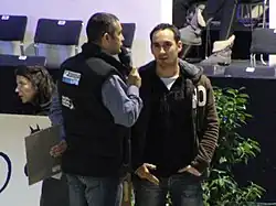 Nicolas Andréani (rechts) im Interview, Dezember 2011