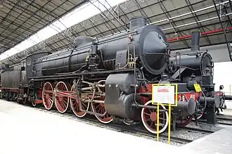 Lokomotive 746.031 ausgestellt im Museo della Scienza e della Tecnologia in Mailand