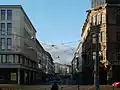 Unterer Teil der Kaiserstraße von der Johanneskirche aus gesehen (2012)
