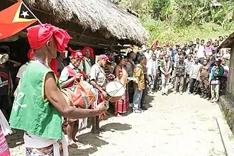 Empfang von Präsident Taur Matan Ruak in Uaibitae