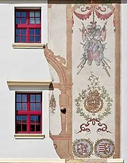 Erhaltene Freskenmalerei