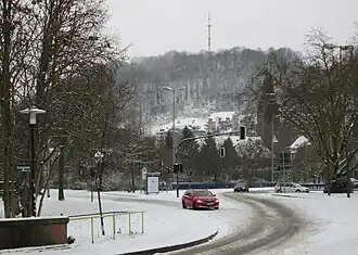 Blick auf den Winterberg von der Bismarckbrücke aus.
