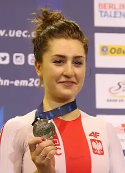 Justyna Kaczkowska (2017) – Silbermedaille in der Einerverfolgung bei der Bahn-EM 2017