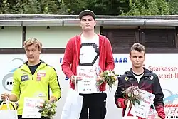 Siegerehrung: Gatt, Baum und Karaś (v.l.n.r.)