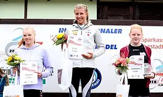 Siegerehrung: Buff, Lerch, Romanenko (v.l.n.r.)