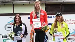 Siegerehrung: Taubitz, Eitberger und Schulte (v.l.n.r.)