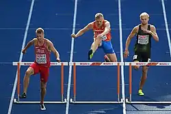 Erster Vorlauf (v.&nbsp;l.&nbsp;n.&nbsp;r): Maksims&nbsp;Sincukovs, Nick&nbsp;Smidt, Alexander&nbsp;Skorobogatko