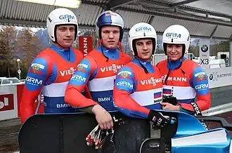 Russland: Juschakow, Repilow, Prochorow, Iwanowa (Innsbruck-Igls)