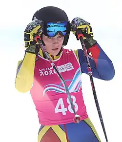 Diana Andreea Rențea beim Super-G-Wettbewerb