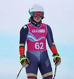Lee Ha-eun beim Super-G-Wettbewerb