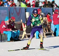 Stepan Kinasch beim Single-Mixed-Staffel-Wettbewerb