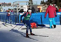 Anni Hyvärinen beim Mixed-Staffel-Wettbewerb