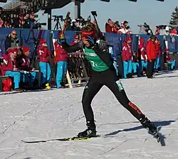 Marlene Fichtner beim Mixed-Teamstaffel-Wettbewerb