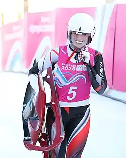 Kailey Allan beim Einsitzer-Wettbewerb